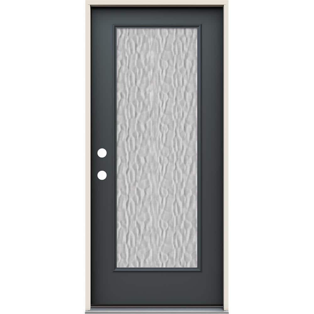 JELDWEN 36 in. x 80 in. RightHand Full Lite Vapor Hammered Glass