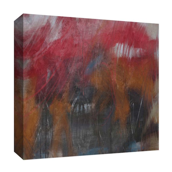 PTM Images Brush Strokes of Colors'' Abstract Canvas Wall Art 15 in. x 15 in.