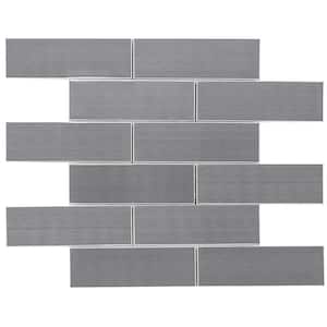 Iron Siliver 11.82 in. x 11.97 in. Brick Joint Matte Stainless Steel Mosaic Tile (9.9 sq. ft./Case)