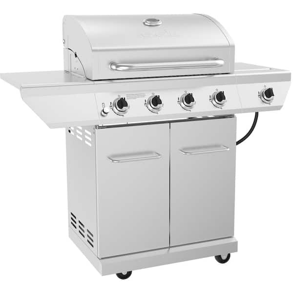 Nexgrill 720-0830X 4-Burner Propane Gas Grill in Stainless Steel with Side Burner - 3