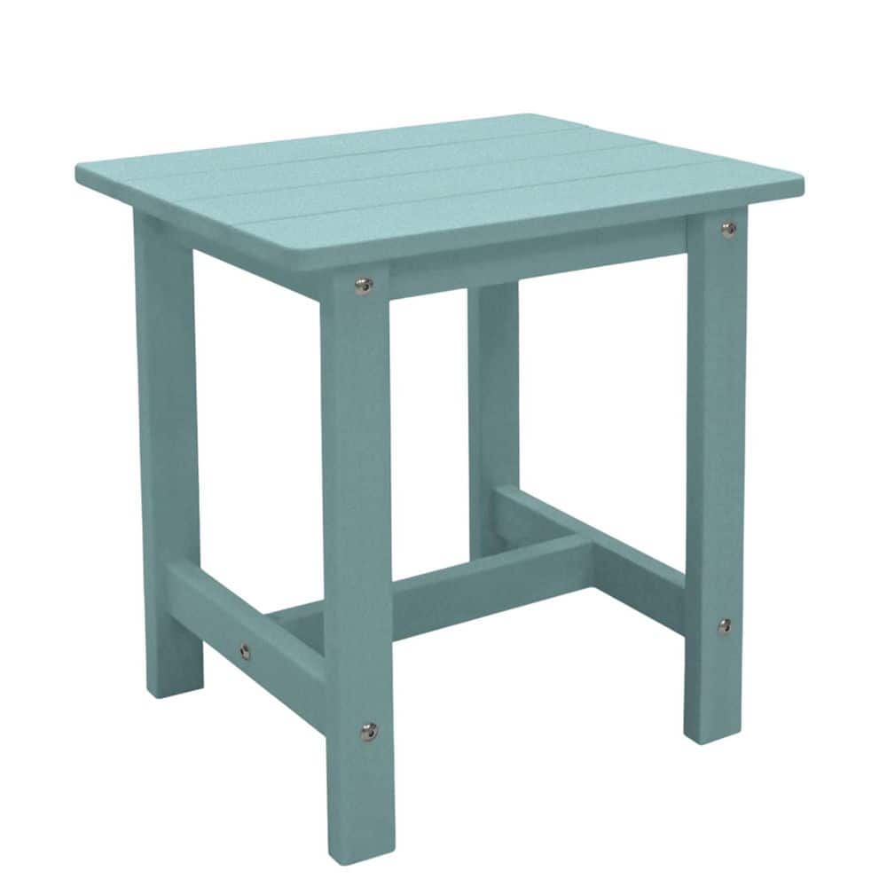 Adirondack Small HDPS Patio Side Table for Pool Balcony Porch Deck Indoor Outdoor Use Lake Blue price history on PriceWatchPro