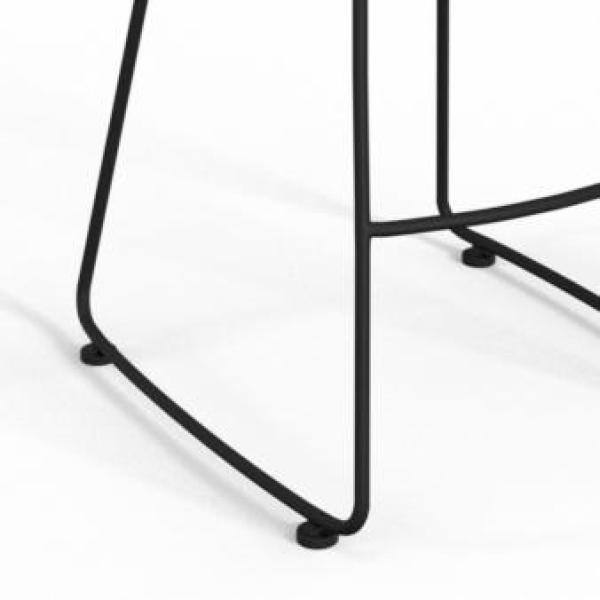Rustic Black Elm Wood 30" Saddle Bar Stool, Set of 2