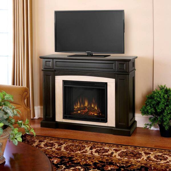 Real Flame Rutherford 47 in. Electric Fireplace in Dark Walnut