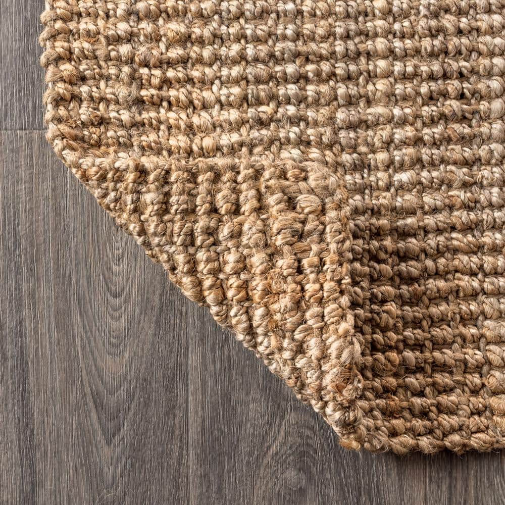Braided Blue Handmade Reversible 4' x 6' Jute Rug