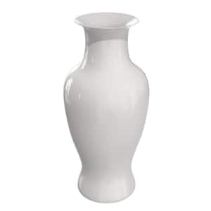 12'' White Porcelain Fishtail Vase