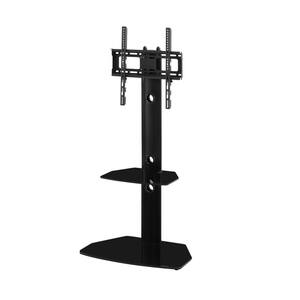 23.6 in. W Black Height and Angle Adjustable Metal Frame Floor TV Stand Fits TV's up to 55 in.