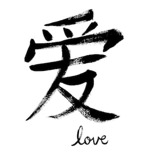 WallPOPs Black Love Chinese Character Wall Art Kit Decal DWPK3697 - The  Home Depot