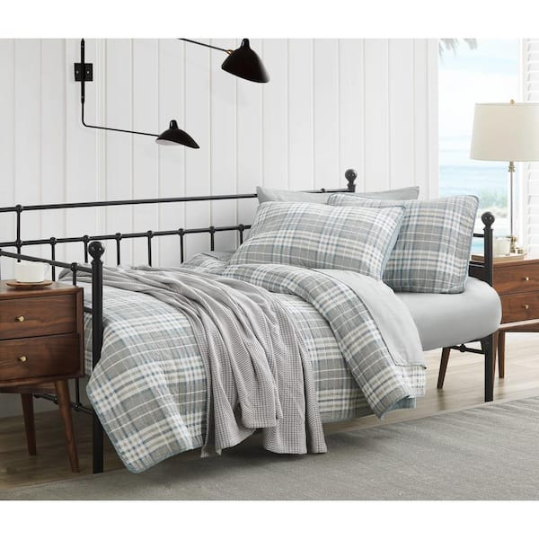 nautica millbrook plaid quilt set