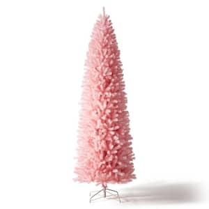 9 ft. Pink Pencil Tinsel Artificial Christmas Tree