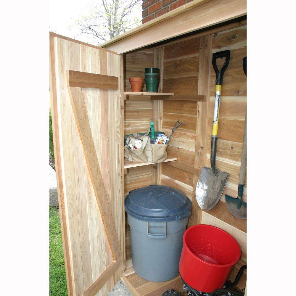 Grand Garden Chalet 6x3 Medium-Brown Wood Shed with Cedar Roof
