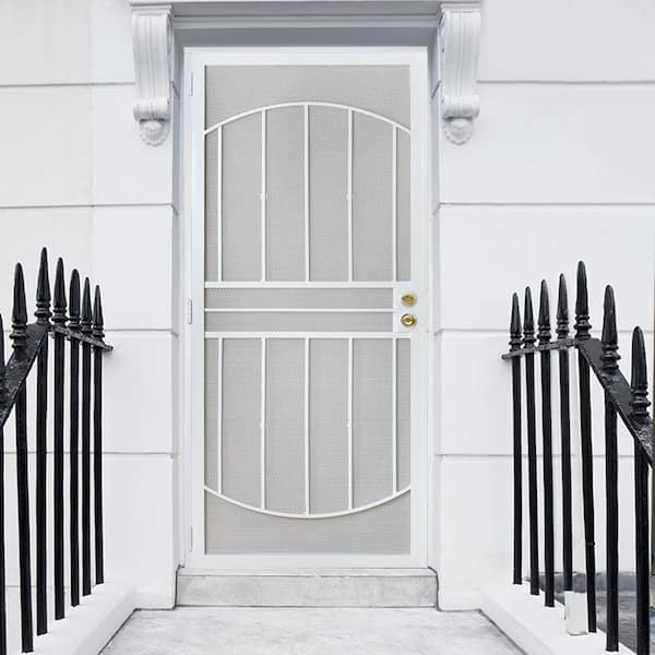 Grisham 36 in. x 80 in. 805 Series White Defender Security Door