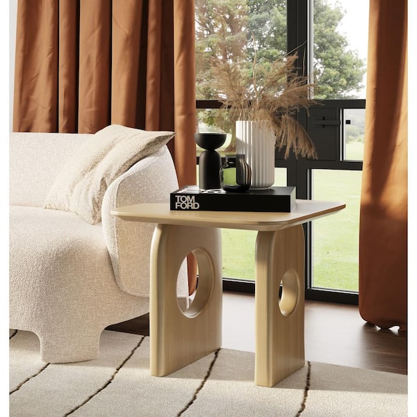 Nova Domus Oshana Modern 22 in. Oak Square Wood End Table