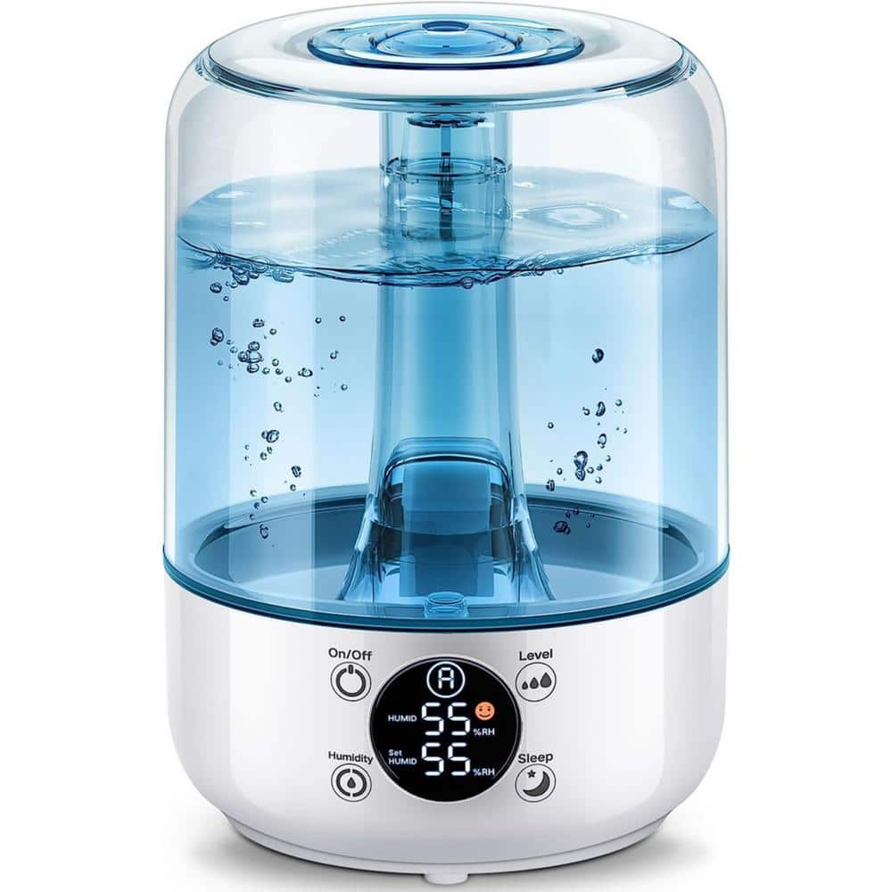 Ultrasonic Cool Mist Humidifiers with 3 Times Fog Coverage 3.2L and Auto Sh