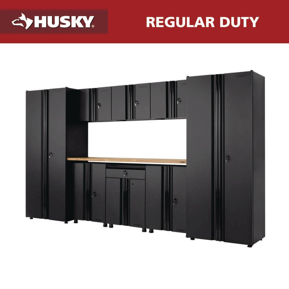 Regular Duty Welded 132.9 in. W x 75 in. H x 19.6 in. D 21-Gauge Steel 9-Piece Garage Storage System in Black price history on PriceWatchPro