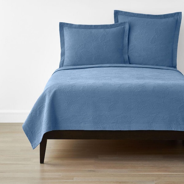 Putnam Matelasse Denim Cotton Queen Coverlet