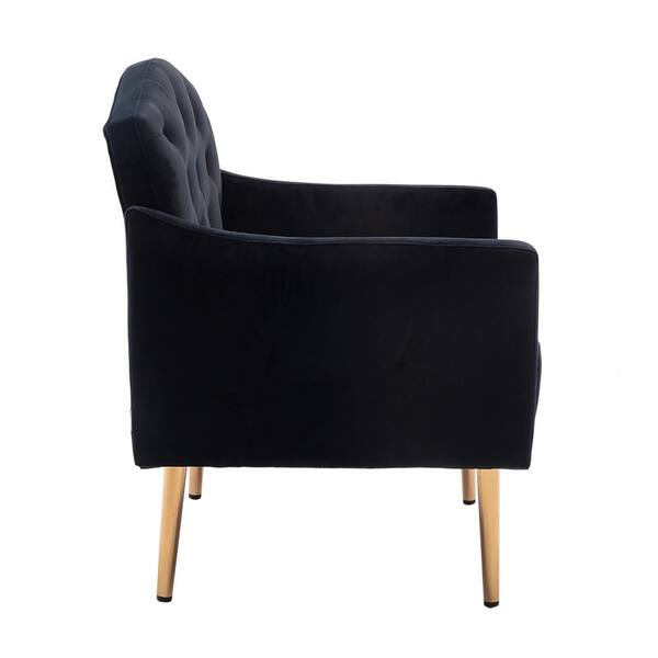 single black armchair