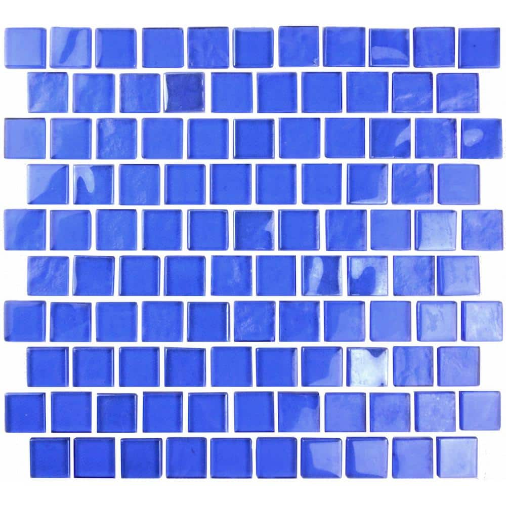 Landscape Blue 12 in. x 12 in. Square Textured Glossy Glass Mosaic Wall & Pool Tile (10.08 sq. ft./Case) price history on PriceWatchPro