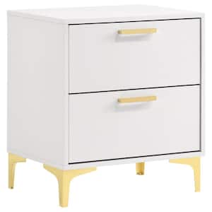 Kendall White 2-drawer Nightstand