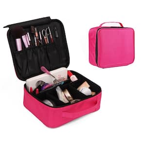 Travel Makeup Cosmetic Case Bags Large Toiletry Bag Organizer, Rose