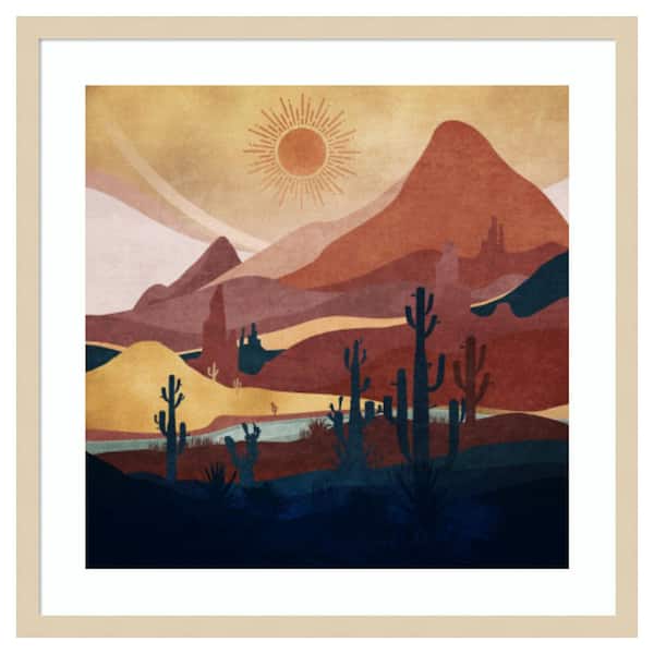 Amanti Art Blue Western Day by Emel Tunaboylu 1 Piece Framed Giclee Nature Art Print 25 in. x 25 in.