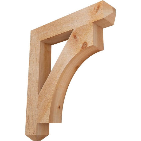Ekena Millwork 4 in. x 28 in. x 24 in. Western Red Cedar Westlake Craftsman Rough Sawn Bracket