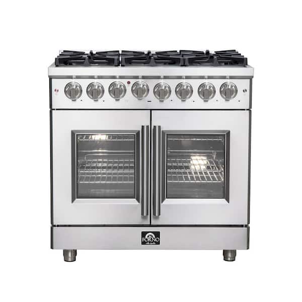 Massimo 36 in. Freestanding French Door Dual Fuel Range