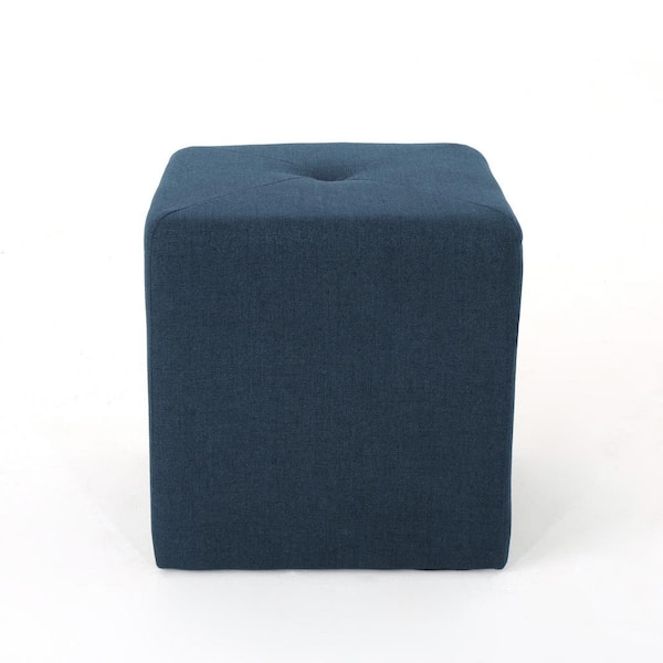 Noble House Cayla Navy Blue Ottoman