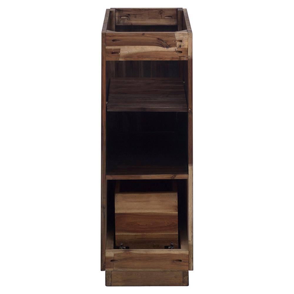 Acacia Wood 53" Brown Freestanding Bathroom Vanity Base