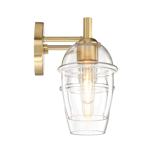 Designers Fountain - Summer Jazz 16 in. 2-Light Brushed Gold Classic Vanity Light with Clear Glass Shades
