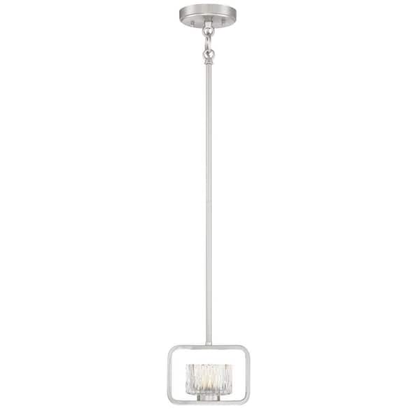 Good Lumens by Madison Avenue 40-Watt Equivalence Brushed Nickel Integrated LED Mini Pendant