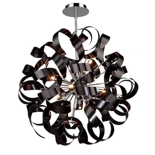 ARTCRAFT 12-Light Metallic Black Pendant