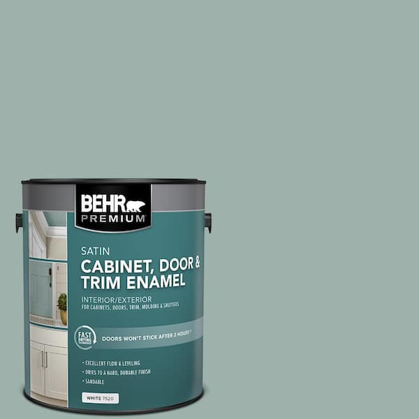 BEHR PREMIUM 1 gal. #N430-3 Garden Vista Satin Enamel Interior/Exterior Cabinet, Door & Trim Paint