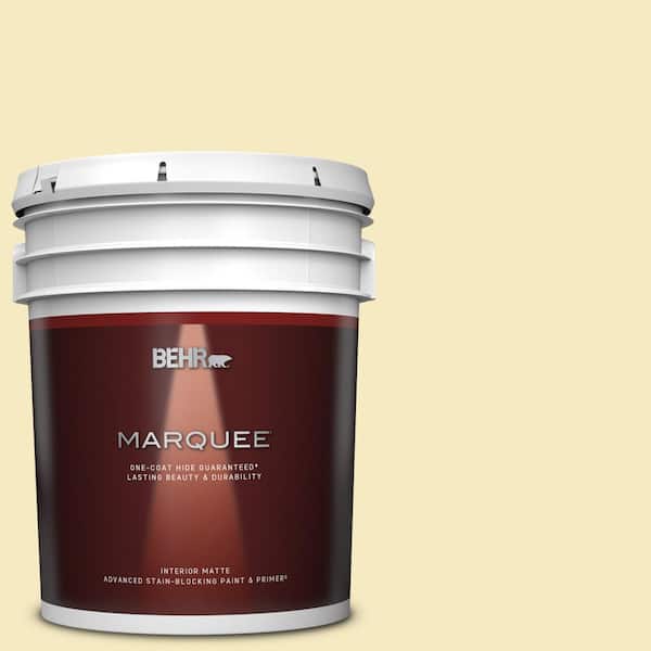 BEHR MARQUEE 5 gal. #T15-9 Dandelion Tea Matte Interior Paint & Primer