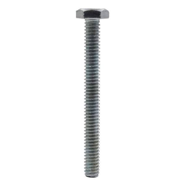 4 Pack 1/4" x 2-1/2" #2 Zinc Plated Hex Bolts with Nut 