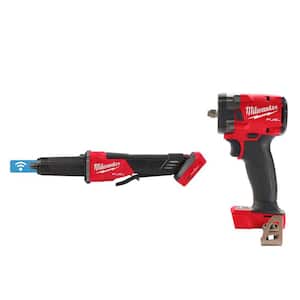 M18 FUEL 18-Volt Lithium-Ion Brushless Cordless 2-3 in. Variable Speed Die Grinder Paddle Switch w/3/8 in. Impact Wrench