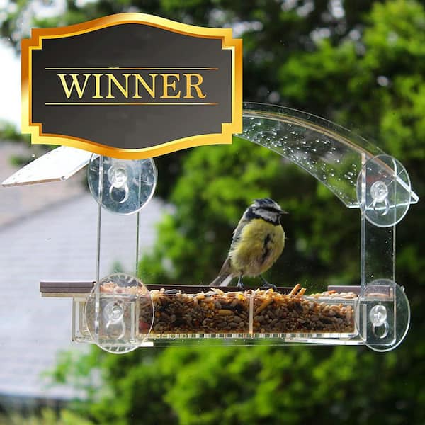 Window Bird Feeder with Strong Suction Cups and Seed Tray – Nature's Hangout