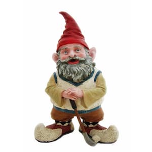 14 in. H Greg the Golfer Gnome Holding a Golf Club and Golf Ball Home and Garden Gnome Statue