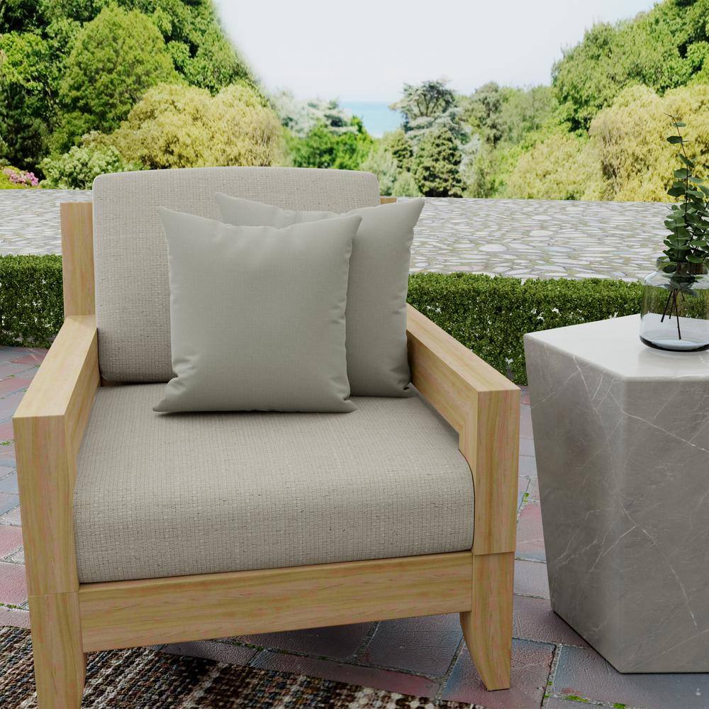 Jordan 18" x 18" Gray Outdoor Throw Pillow Set