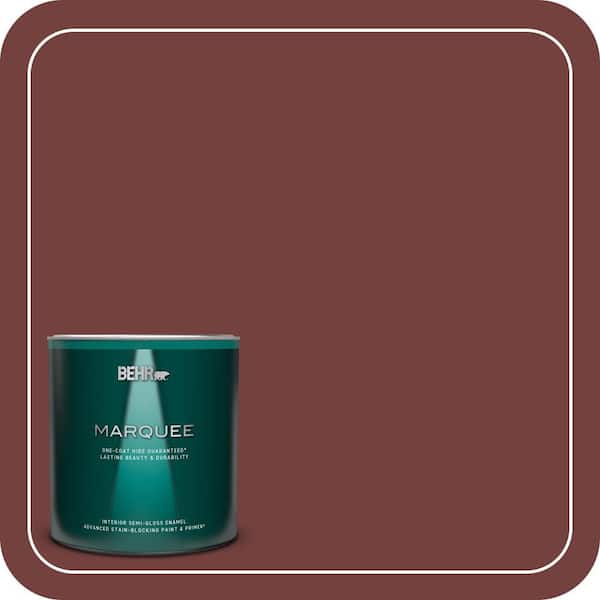 BEHR MARQUEE 1 qt. #ECC-27-1 Red Pines Semi-Gloss Enamel Interior Paint & Primer