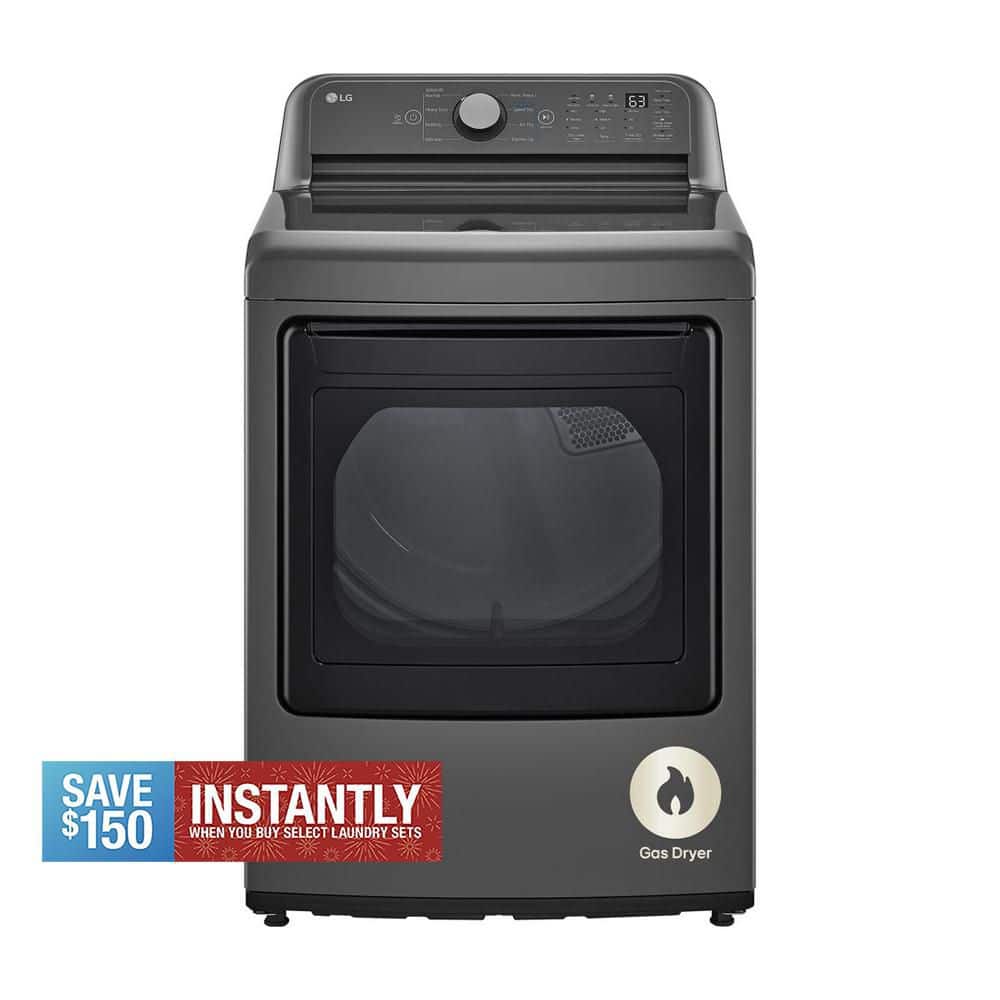 7.3 cu. ft. Vented Gas Dryer in Middle Black with Sensor Dry Technology
