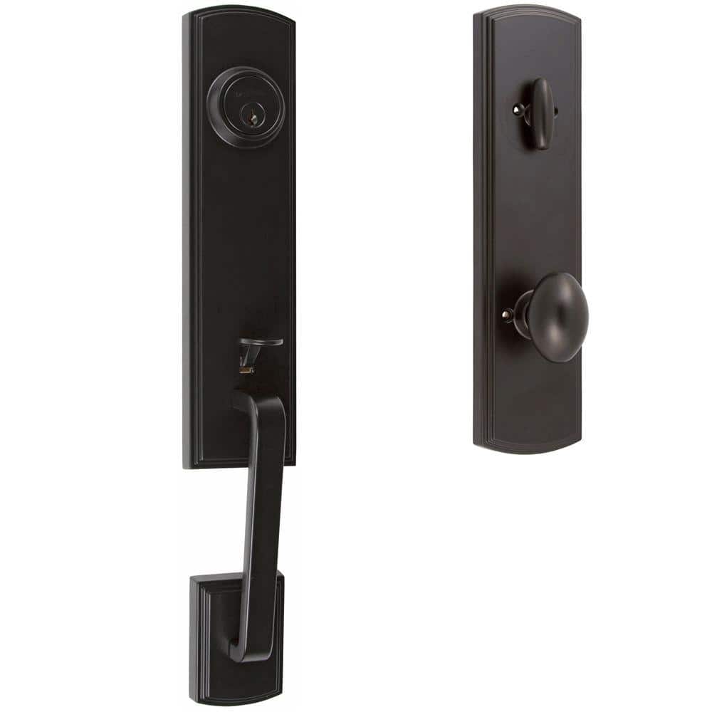 Italian Collection Briona Black Dummy Door Handleset with Canova Interior R