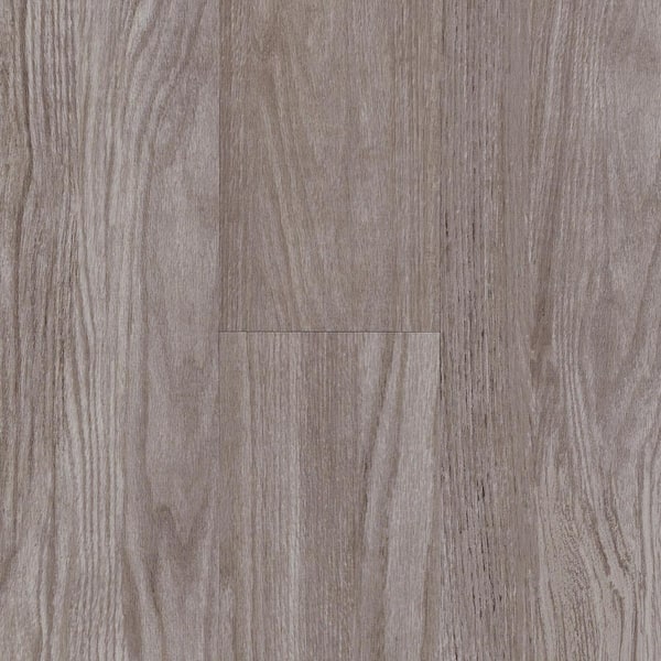TrafficMaster Almond Oak 3 MIL x 6 in. W x 36 in. L Peel and Stick Water Resistant Vinyl Tile Flooring 36 sq. ft./CTN
