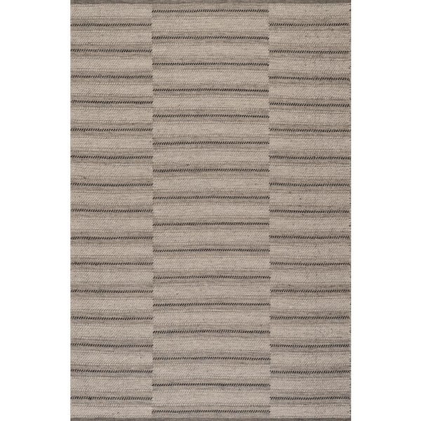 Nate Berkus x Rugs Mateo Striped Wool Cozy Brown 9 ft. x 12 ft. Indoor Area Rug