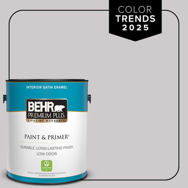 BEHR PREMIUM PLUS 1 gal. #MQ3-28 Rock Crystal Satin Enamel Low Odor Interior Paint & Primer