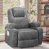 LACOO Gray Leather Power Lift Standard (No Motion) Recliner with Power Lift T-LR84LMP4