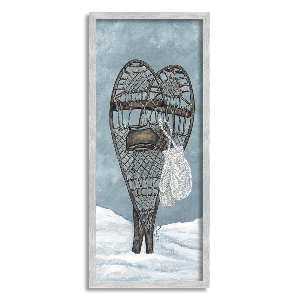 Snowshoes & Winter Gloves by Julie Norkus 1-Piece Framed Graphic Print Sports Poster Art Print 30 in. x 13 in. price history on PriceWatchPro
