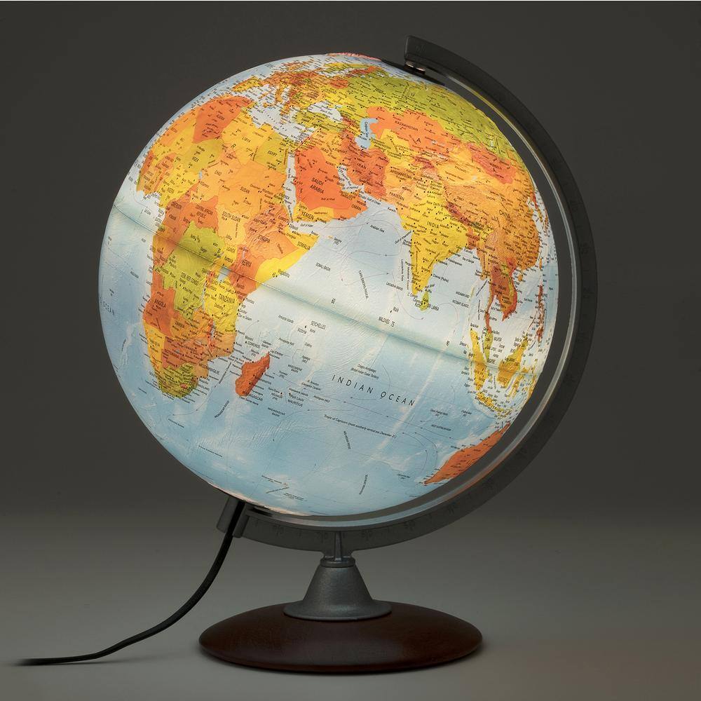 Waypoint Geographic 12" Blue Ocean Tactile Relief Globe with Hardwood Base