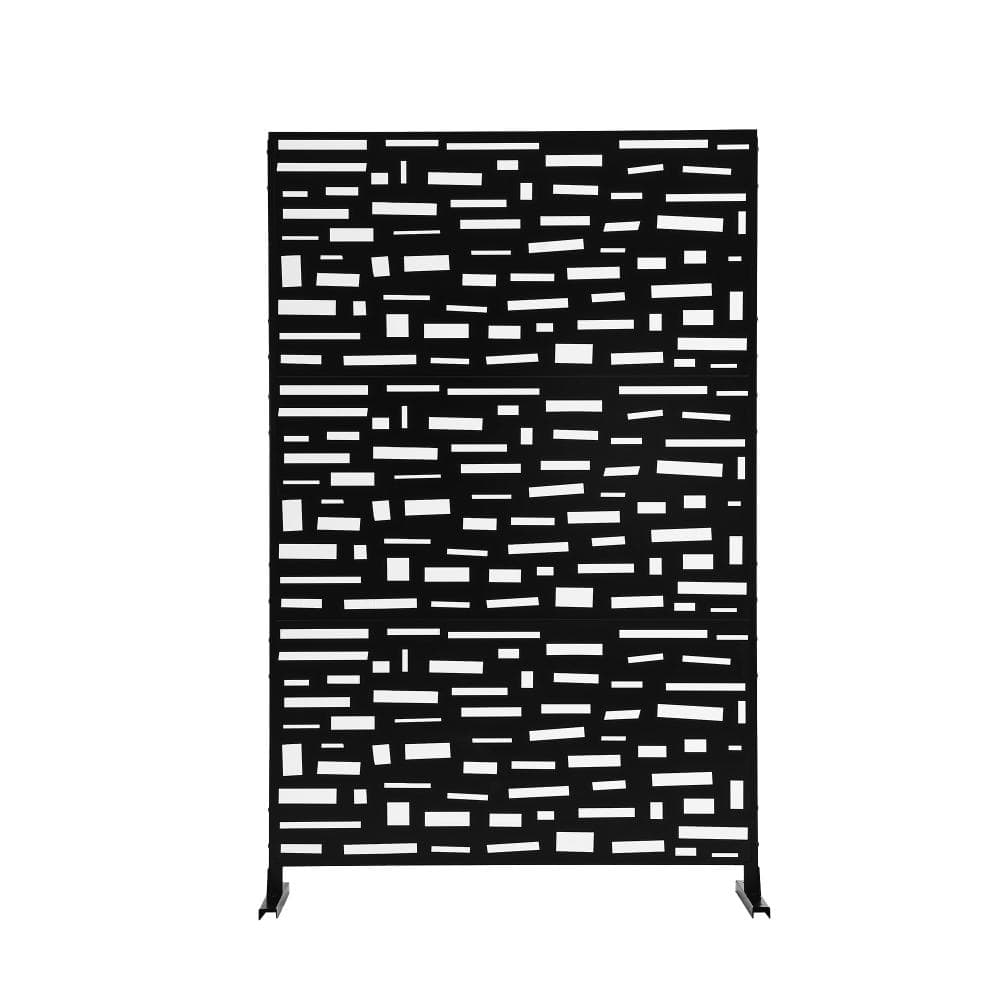 74.7 in. H Privacy Metal Garden Fence Screen Panels in Black (1-Pack) price history on PriceWatchPro