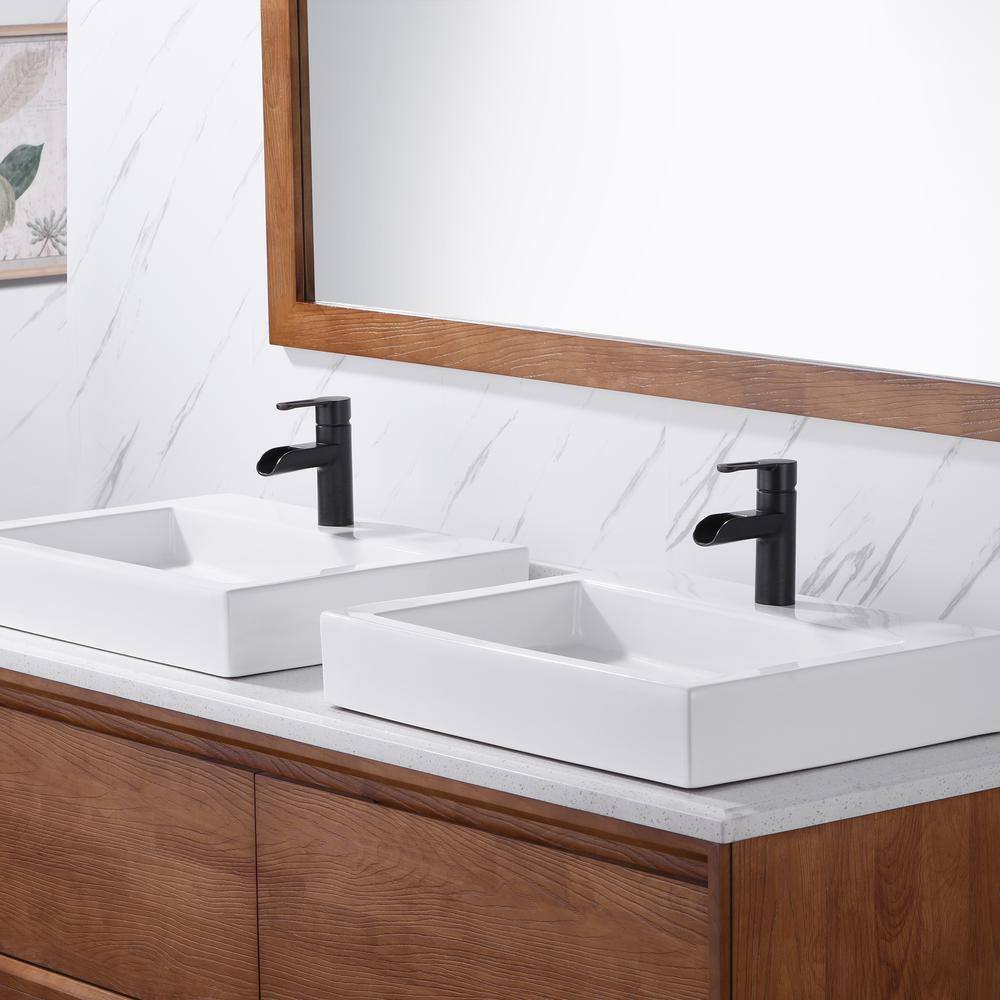 Oil Rubbed Bronze Single Handle Waterfall Bathroom Faucet