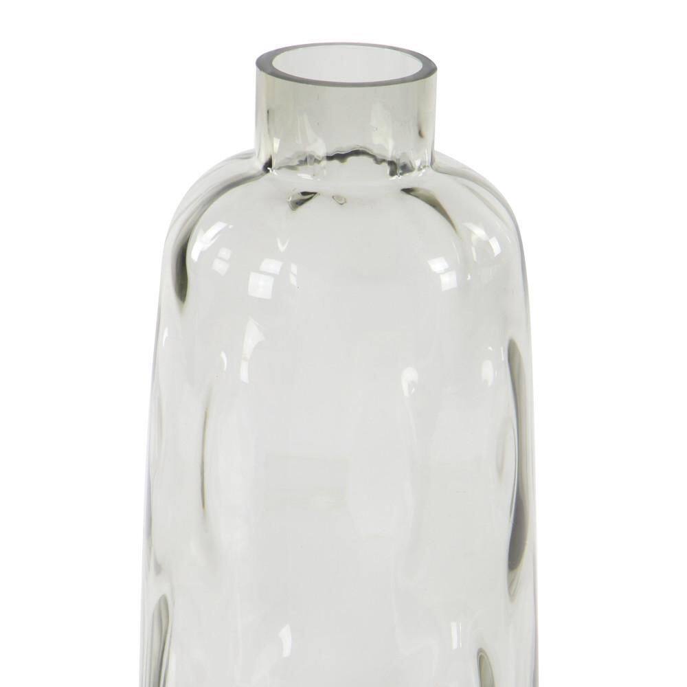 Coastal Whisper 15" Tinted Gray Glass Bouquet Vase